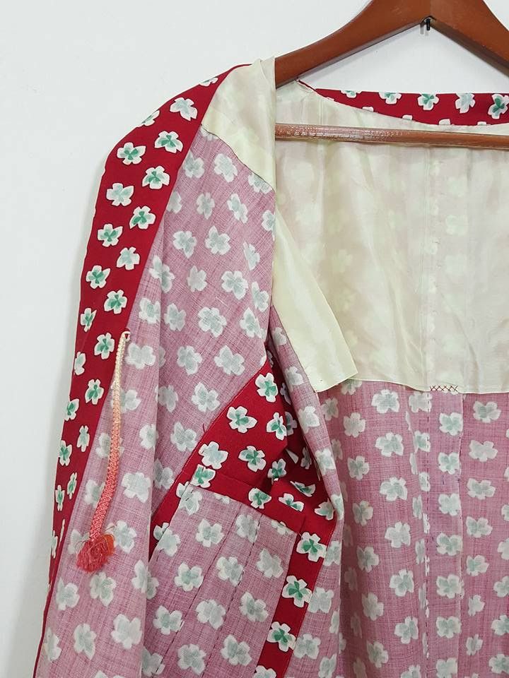 Other Hitoe Haori Floral Motif Noragi Japanese Traditional Jacket Size US M / EU 48-50 / 2 - 11 Thumbnail