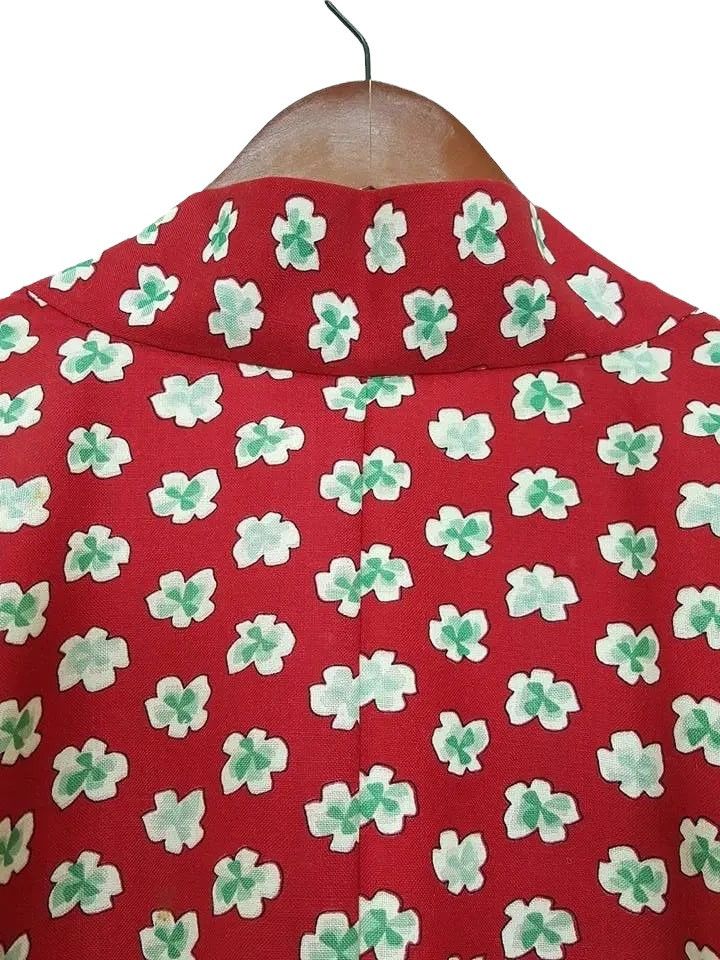 Other Hitoe Haori Floral Motif Noragi Japanese Traditional Jacket Size US M / EU 48-50 / 2 - 7 Thumbnail