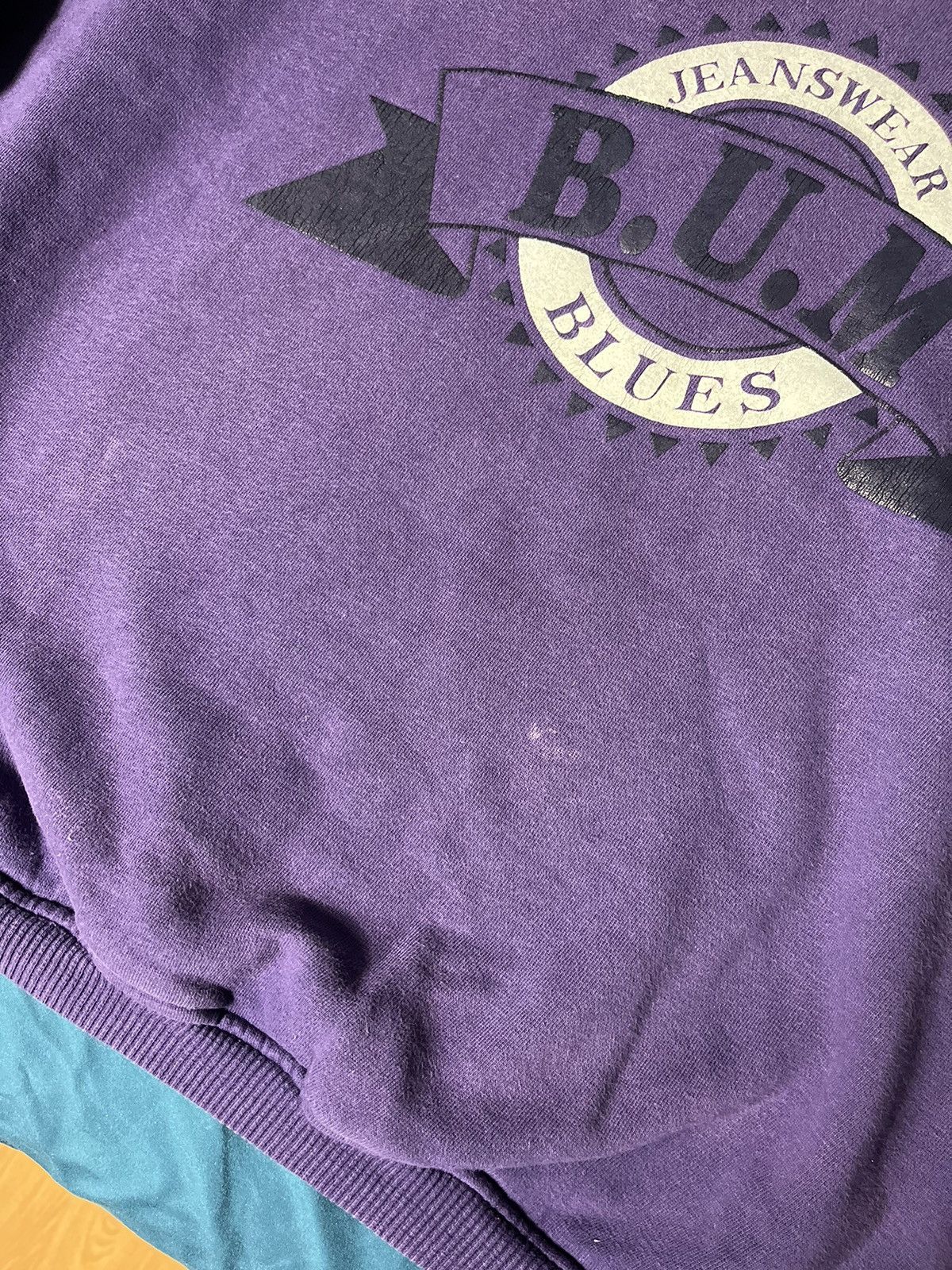 B.U.M Equipment × Vintage Vintage 90s B.U.M Equipment Dark Purple Sweatshirt Size US M / EU 48-50 / 2 - 2 Thumbnail