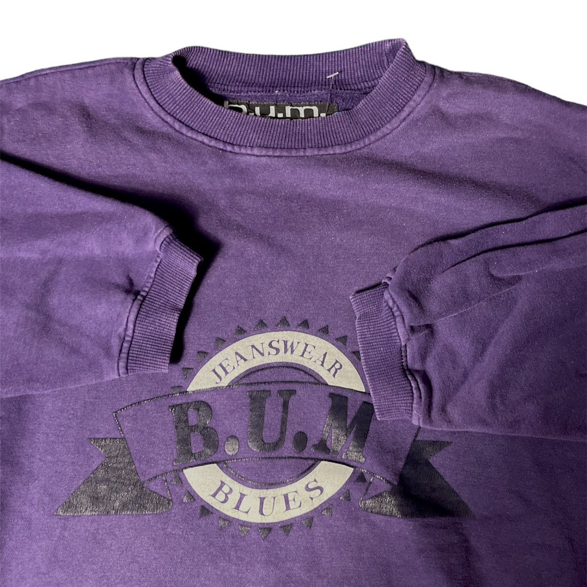 B.U.M Equipment × Vintage Vintage 90s B.U.M Equipment Dark Purple Sweatshirt Size US M / EU 48-50 / 2 - 3 Thumbnail