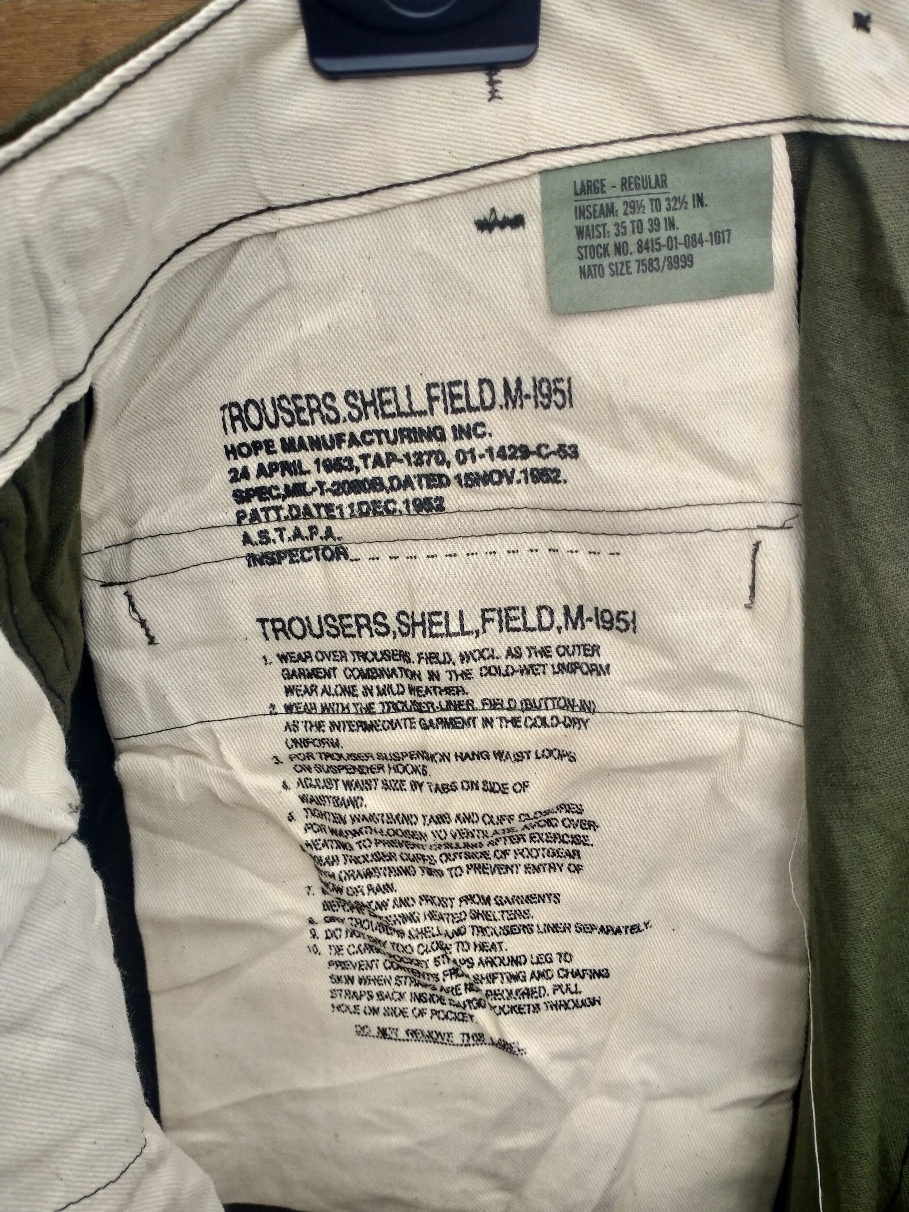 Vintage VINTAGE 1950’s US ARMY MILITARY CARGO M-19 PANTS Size US 36 / EU 52 - 7 Thumbnail