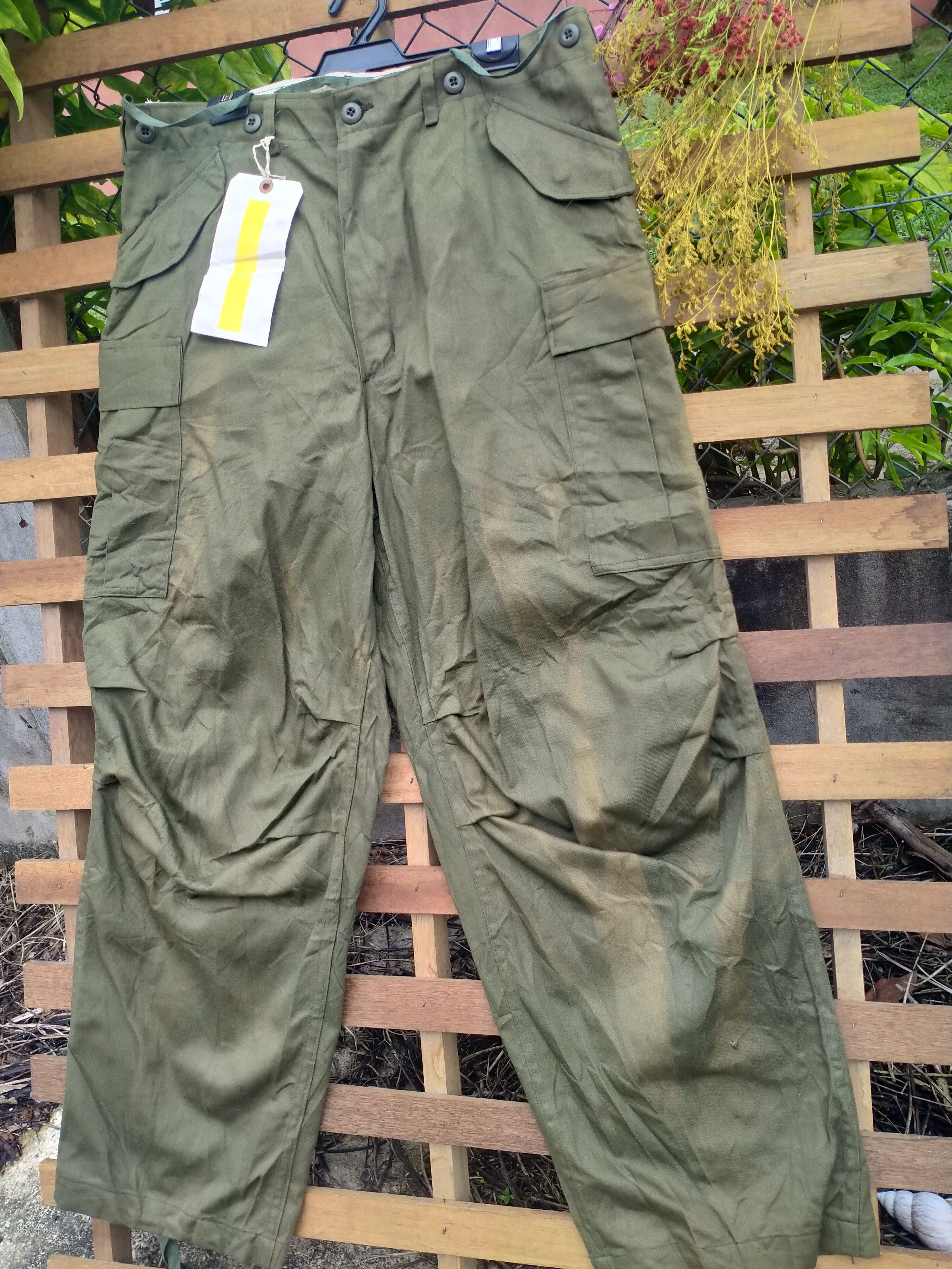 Vintage VINTAGE 1950’s US ARMY MILITARY CARGO M-19 PANTS Size US 36 / EU 52 - 2 Thumbnail