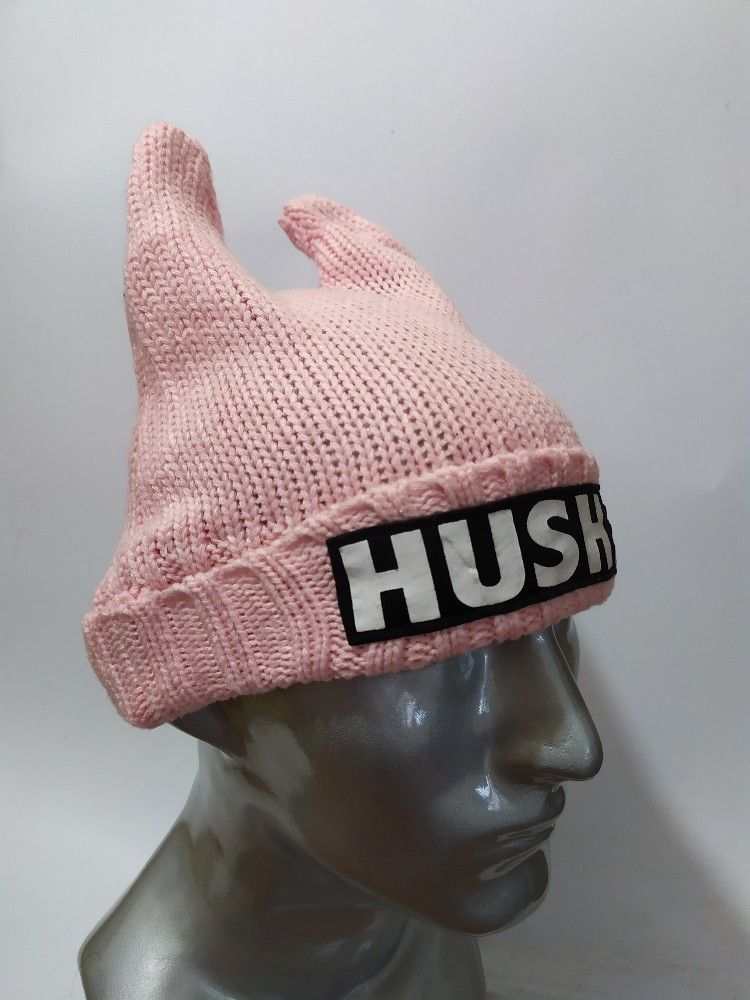 Japanese Brand 🔥Hush Bunny Horn Devil Beanie pink Hats Size ONE SIZE - 3 Thumbnail