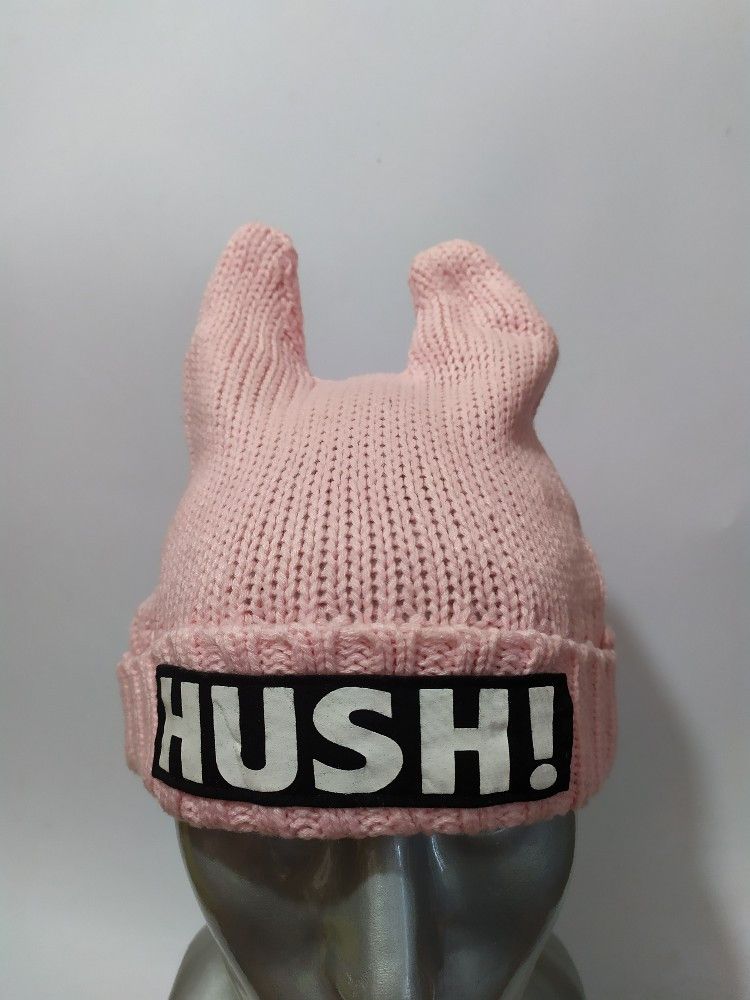 Japanese Brand 🔥Hush Bunny Horn Devil Beanie pink Hats Size ONE SIZE - 2 Thumbnail