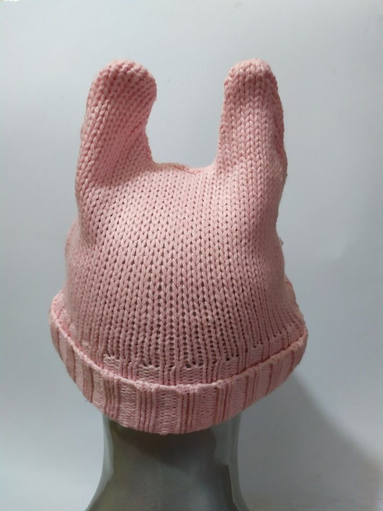 Japanese Brand 🔥Hush Bunny Horn Devil Beanie pink Hats Size ONE SIZE - 6 Thumbnail