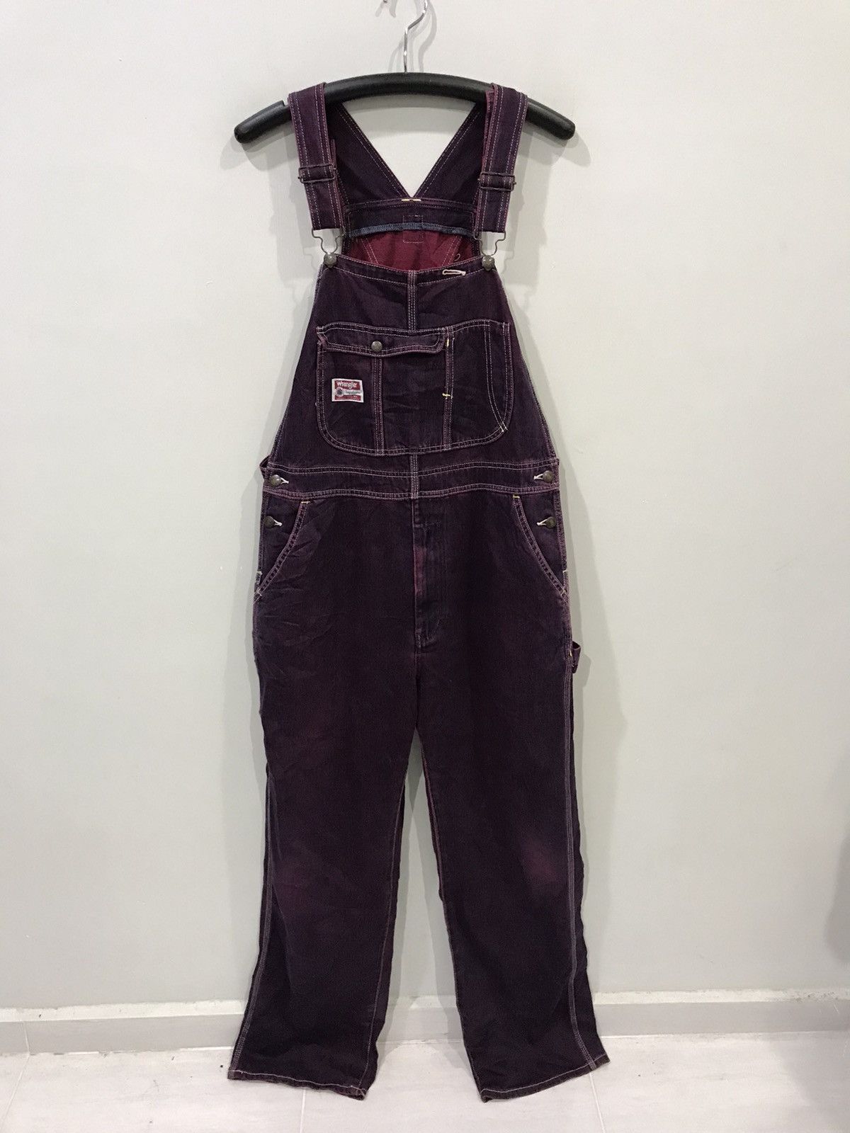 image of Made In USA x Wrangler For W32-W34Wrangler Blue Bell Denim Overall in Purple, Men's (Size 36)