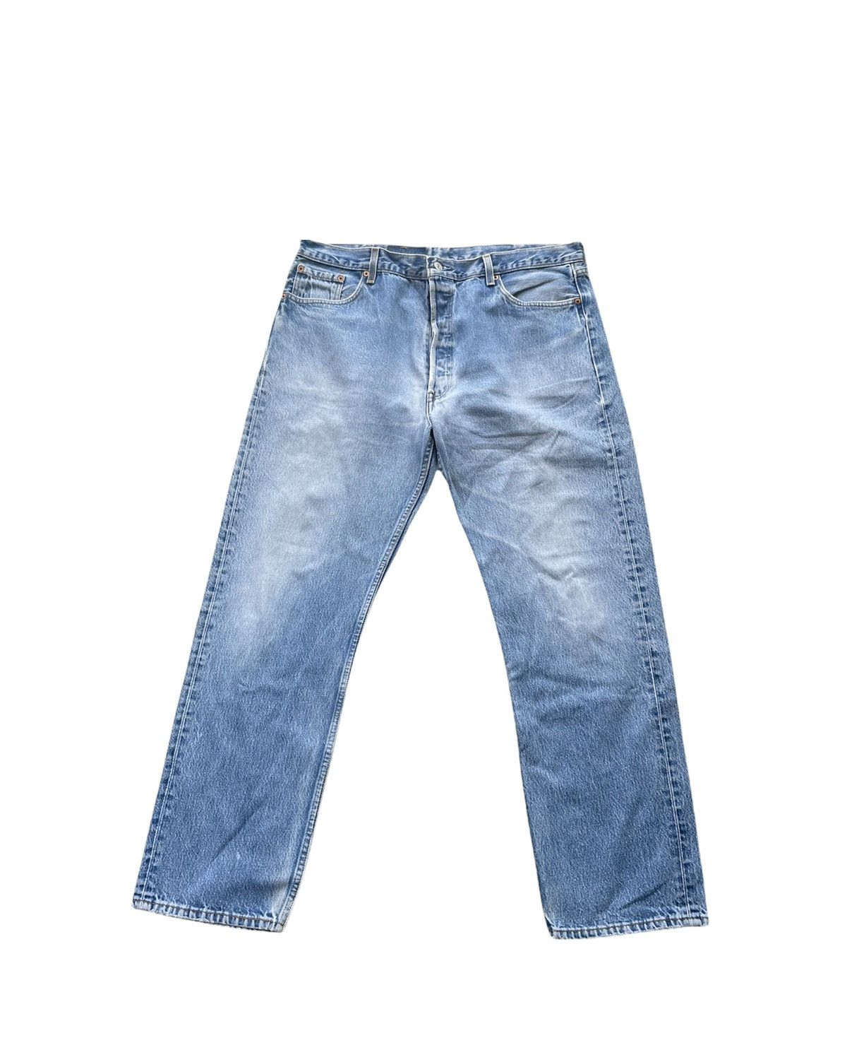 Le Grande Bleu (L.G.B.) Vintage Levi’s 501 1999 Usa Aging Faded Wash Size US 39 - 1 Thumbnail