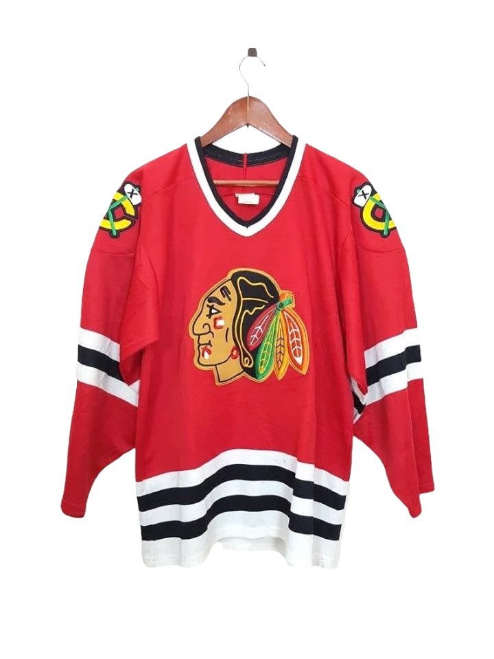 Ccm × NHL Rare VTG NHL Chicago Blackhawks Maska Logo Jersey by CCM Size US M / EU 48-50 / 2 - 1 Thumbnail