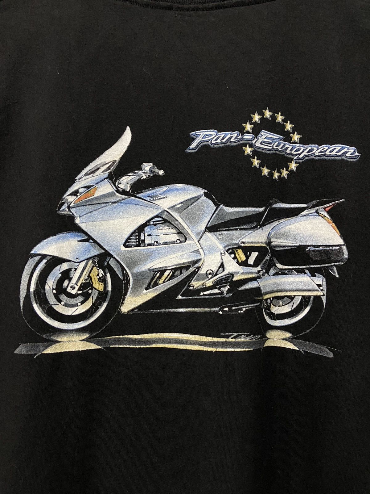Honda × Vintage Vintage Honda Pan-European Motorcycle Tshirt Size US XL / EU 56 / 4 - 8 Thumbnail