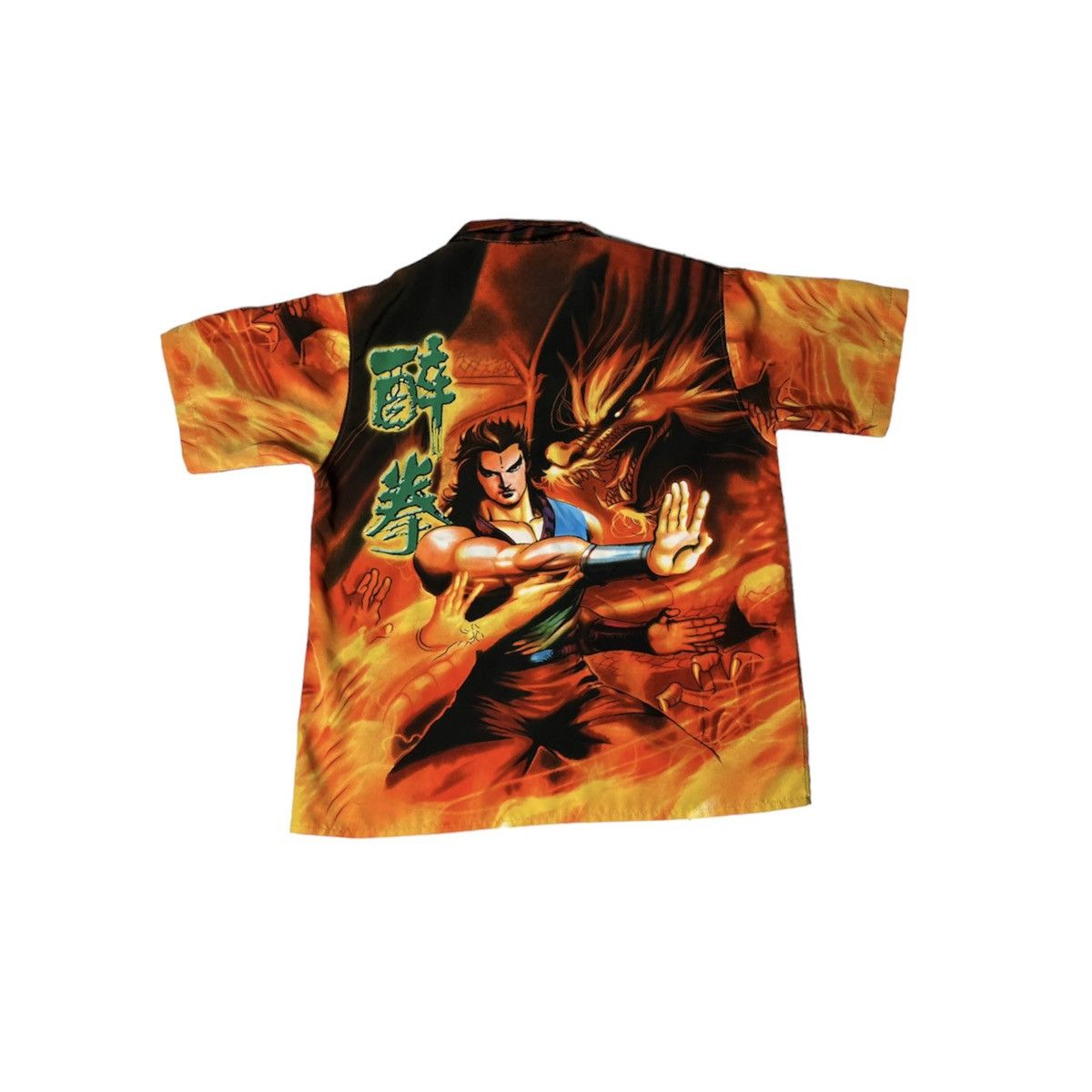 Cartoon Network × Vintage Vintage Anime Fire Flame Button Up Japanese Streetwear Shirt Size US XL / EU 56 / 4 - 2 Thumbnail