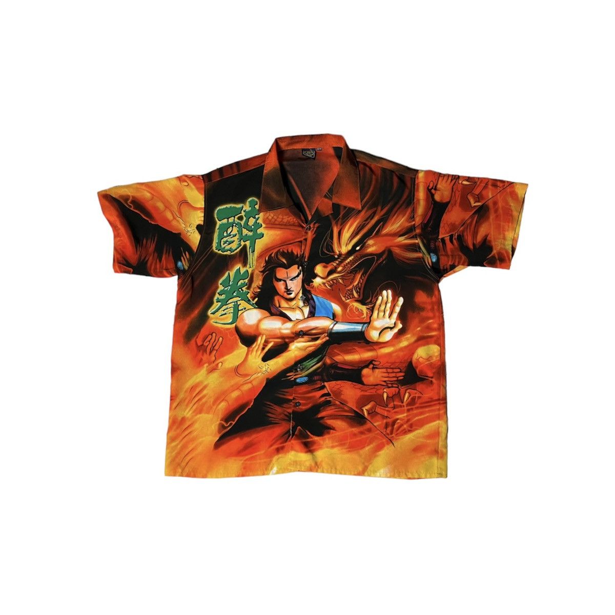 Cartoon Network × Vintage Vintage Anime Fire Flame Button Up Japanese Streetwear Shirt Size US XL / EU 56 / 4 - 1 Thumbnail