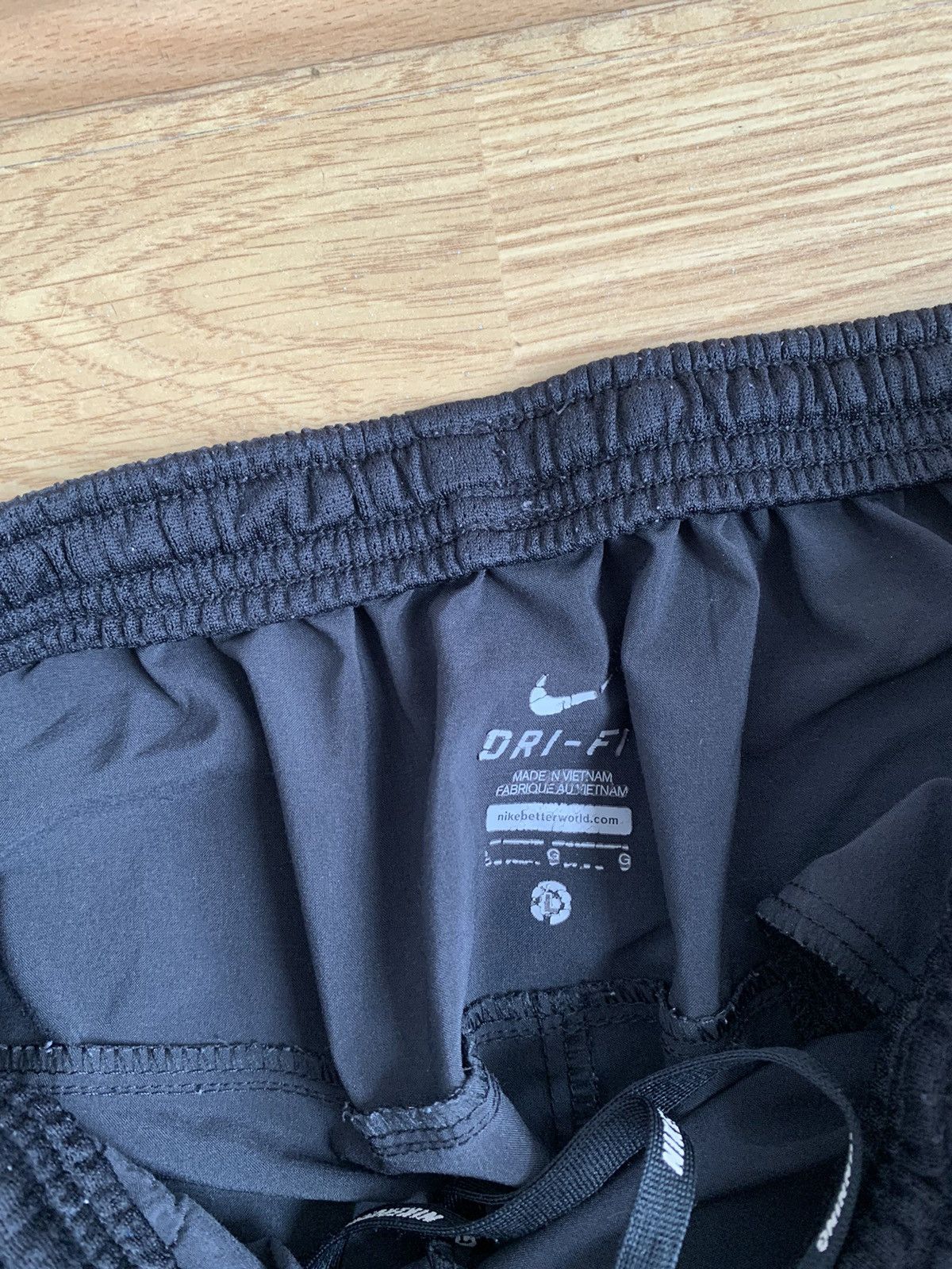 Nike × Vintage Vintage y2k Nike Black Track Pants Swoosh Drill Size US 34 / EU 50 - 4 Thumbnail