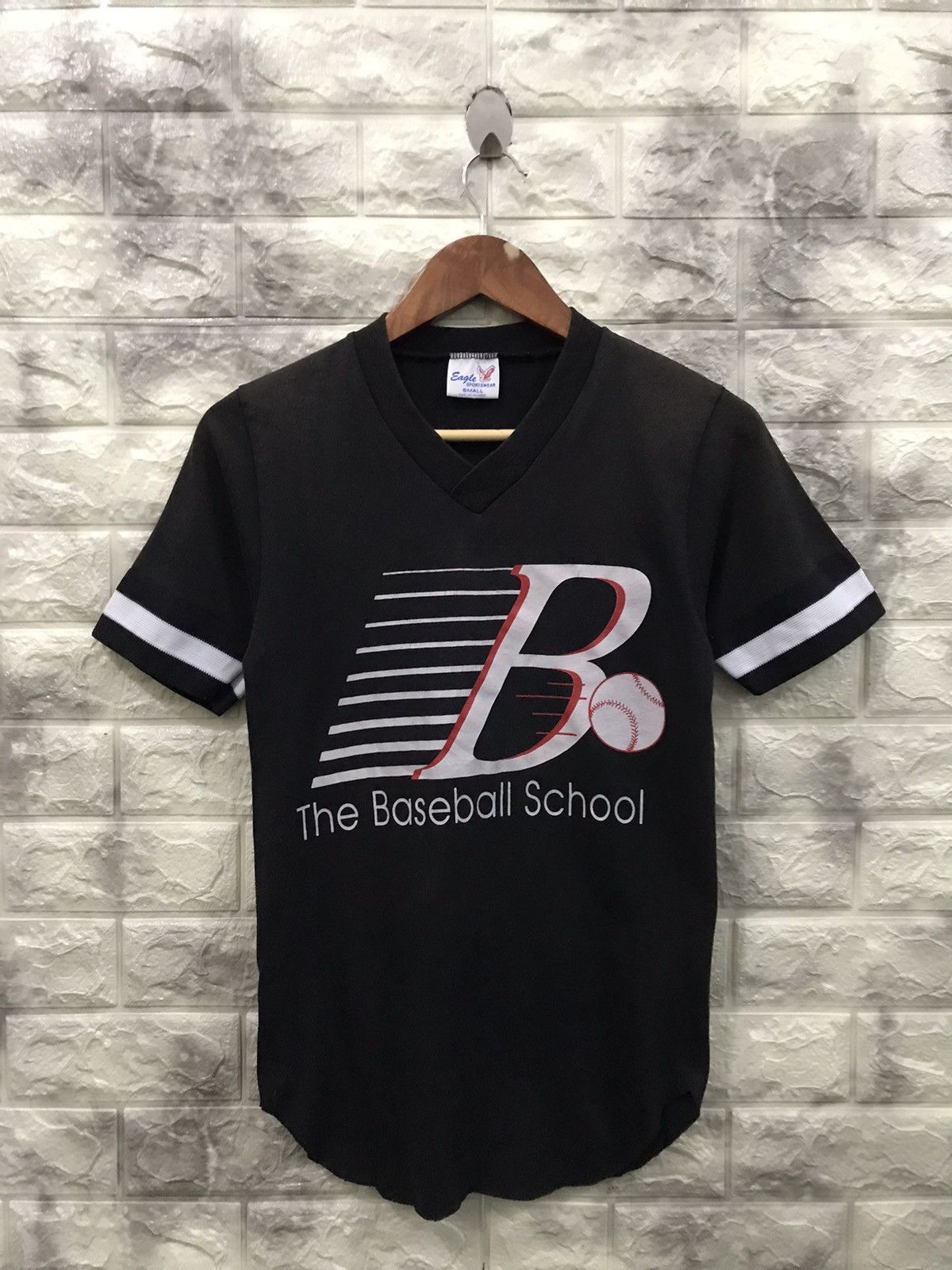 MLB × Vintage Vintage 80’s The Baseball School T-Shirt Size S / US 4 / IT 40 - 1 Thumbnail