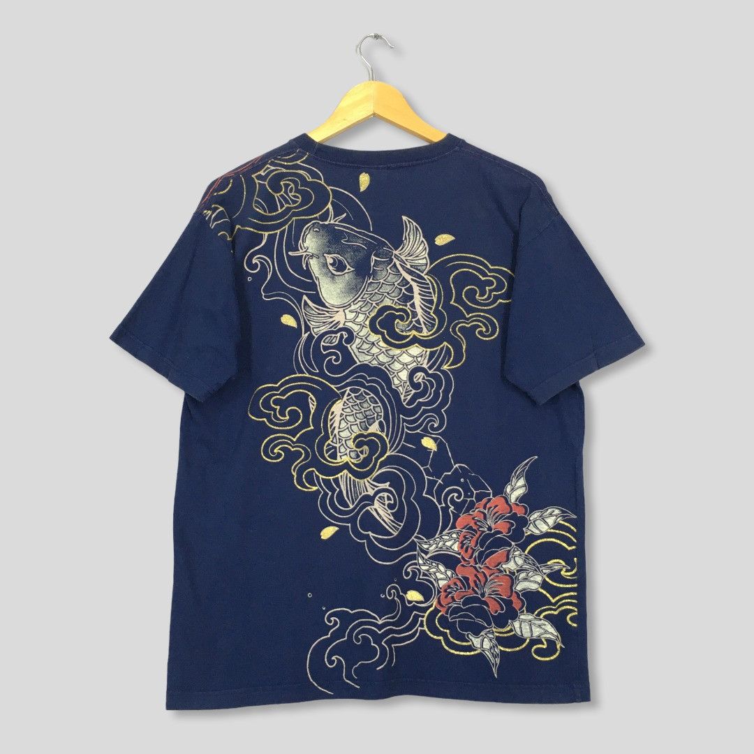 Japanese Brand × Vintage Vintage Fish Koi Japanese Sukajan Tshirt Size L Size US L / EU 52-54 / 3 - 1 Thumbnail