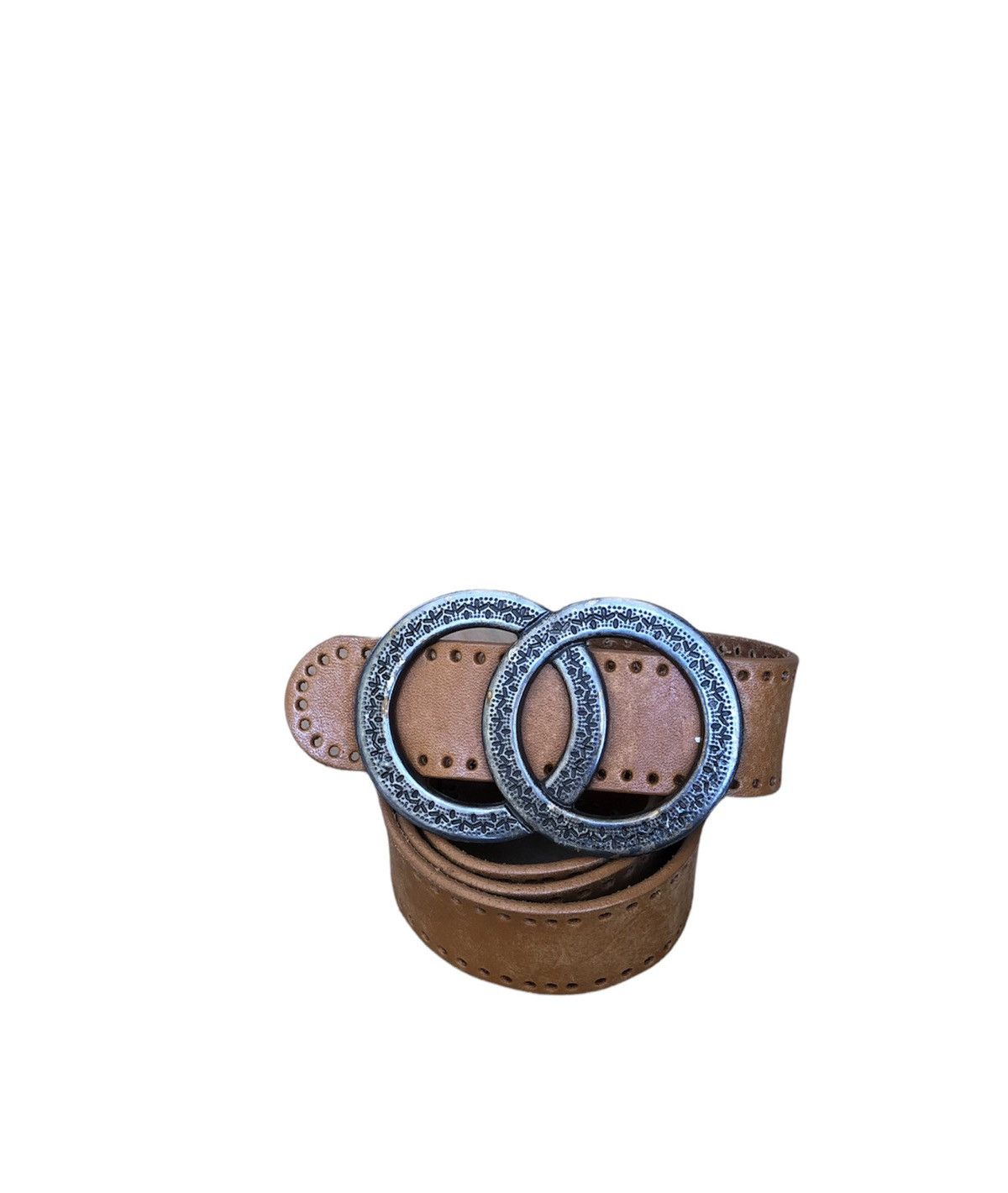 Leather × Vintage Vintage Leather Ring Buckle Belts Size ONE SIZE - 1 Thumbnail