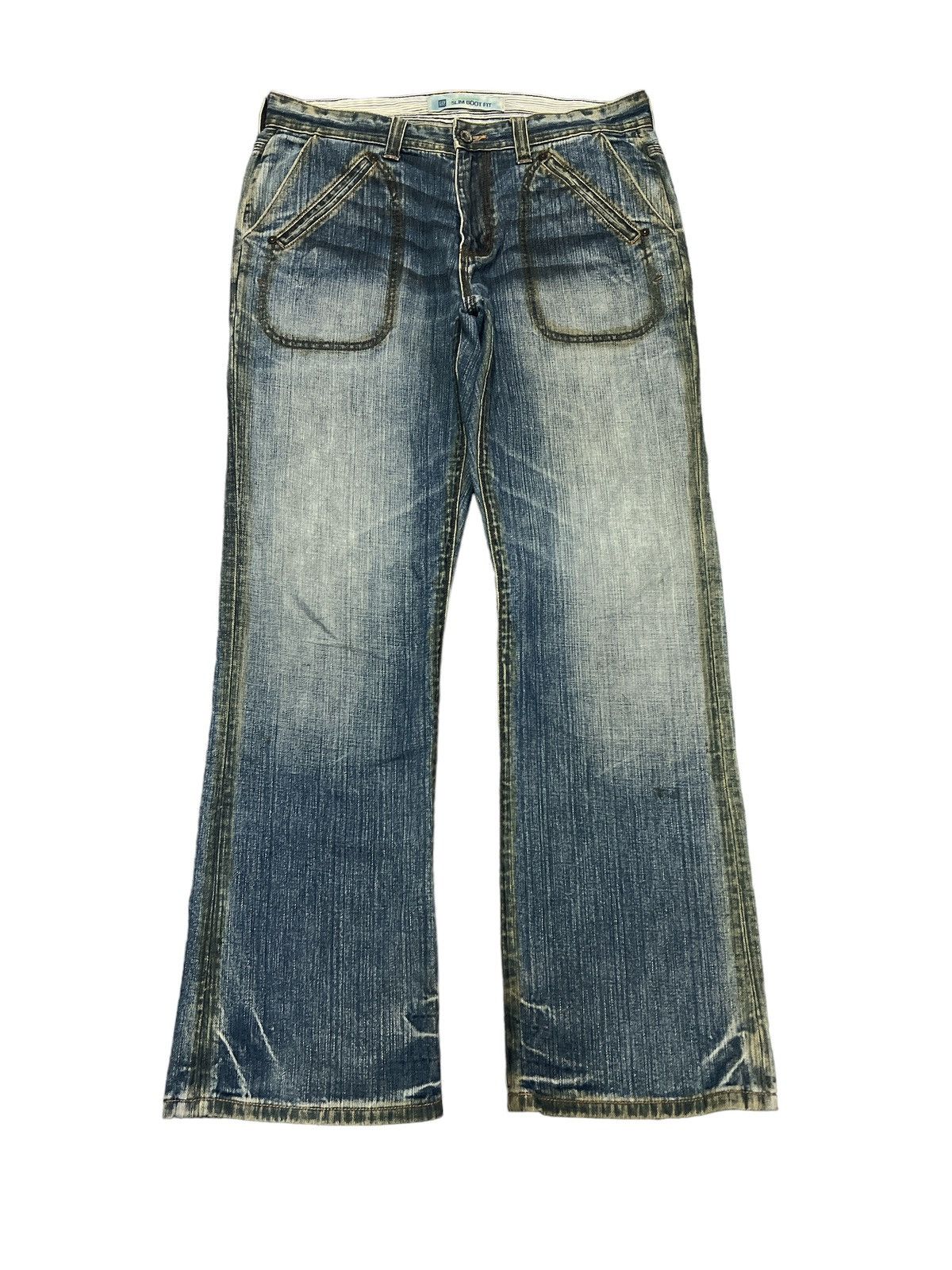 Japanese Brand × Vintage SICK🔥GAP BOOT FIT DISTRESSED DENIM PANT Size US 32 / EU 48 - 1 Thumbnail