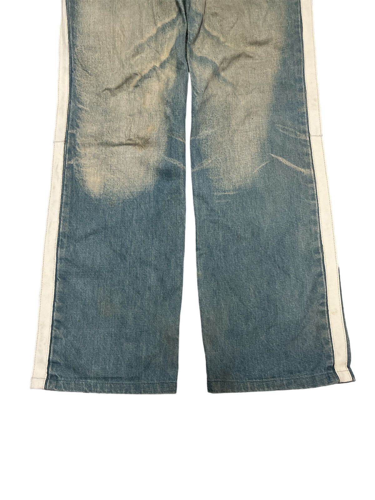 ABAHOUSE × Japanese Brand STAF PICK🔥ABAH HOUSE LEATHER SIDE TAPE DISTRESSED PANT FOG Size US 32 / EU 48 - 3 Thumbnail