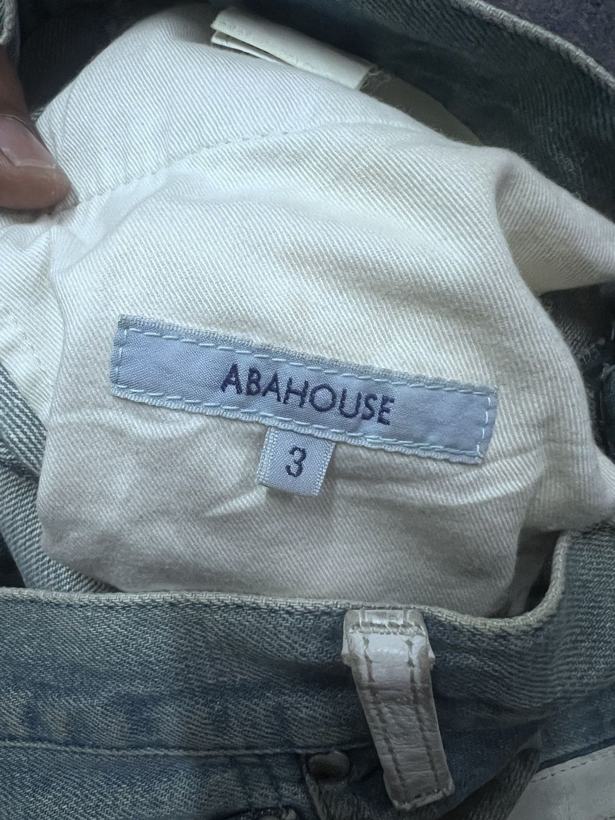 ABAHOUSE × Japanese Brand STAF PICK🔥ABAH HOUSE LEATHER SIDE TAPE DISTRESSED PANT FOG Size US 32 / EU 48 - 10 Thumbnail
