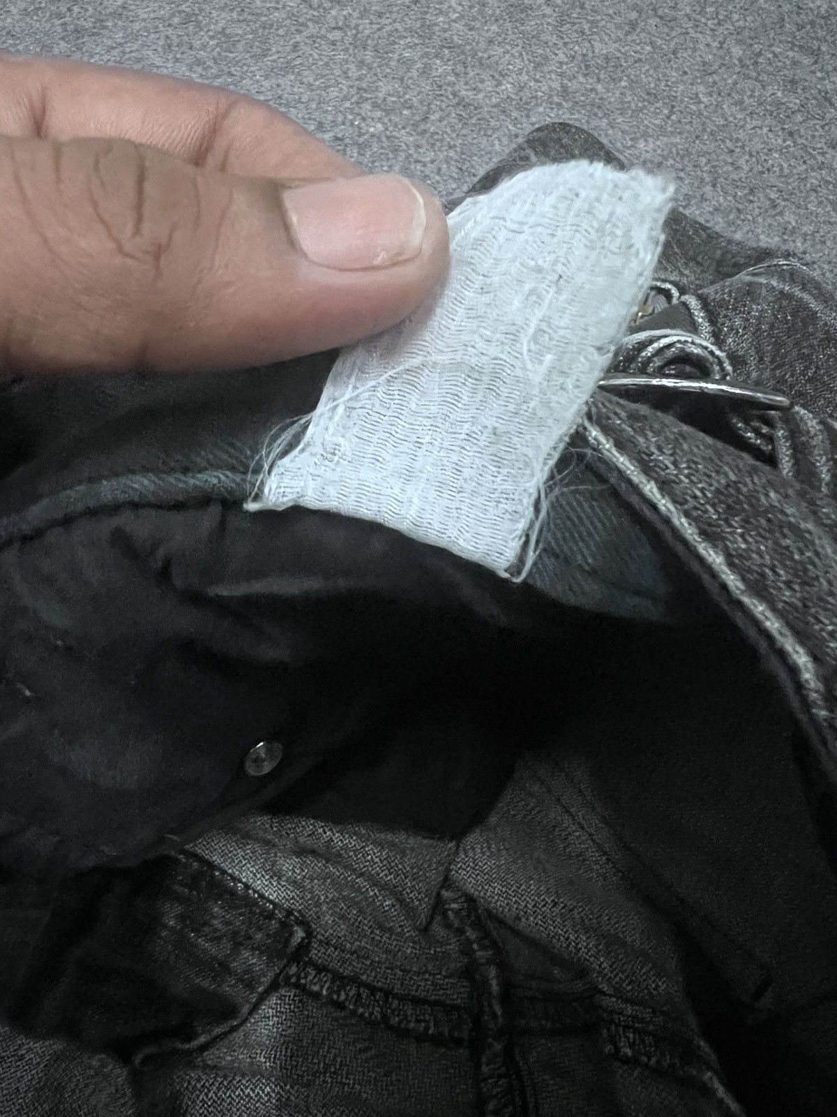 Japanese Brand × Vintage DOUBLE WAIST🔥UNKNOWN BLACK FADED DISTRESSED DENIM PANT Size US 29 - 11 Thumbnail