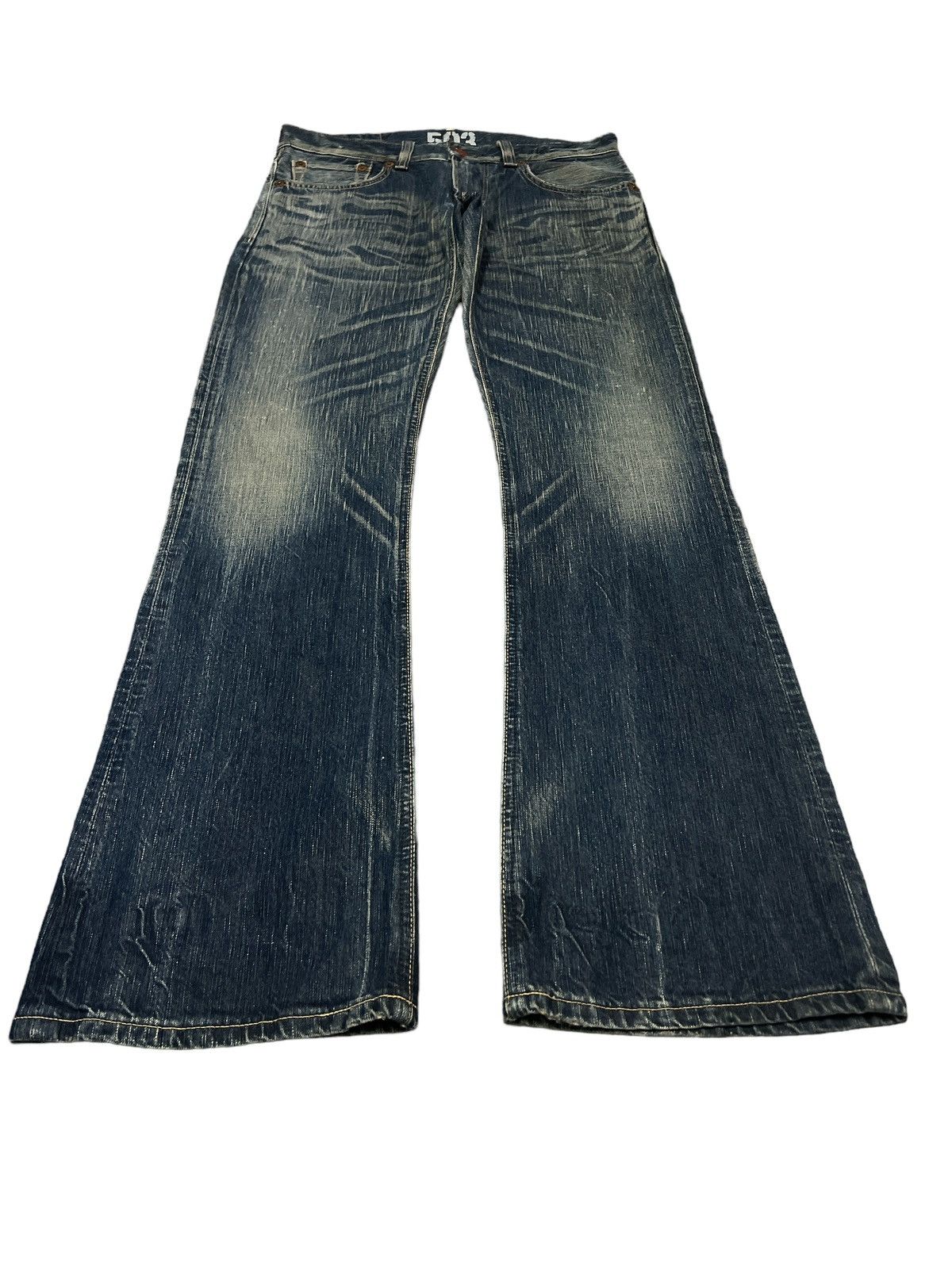 Japanese Brand × Vintage FLARED💥EDWIN 503 DISTRESSED DENIM PANT Size US 30 / EU 46 - 4 Thumbnail