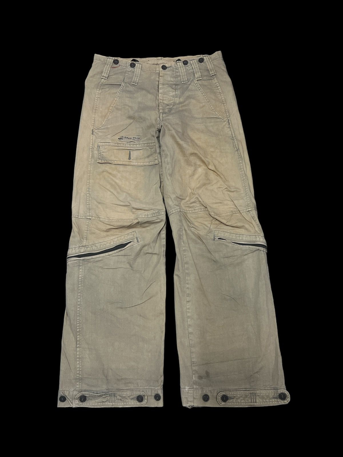 Japanese Brand × Vintage BAGGY🔥THRASHED G STAR RAW SUN FADED PANT Size US 30 / EU 46 - 1 Thumbnail
