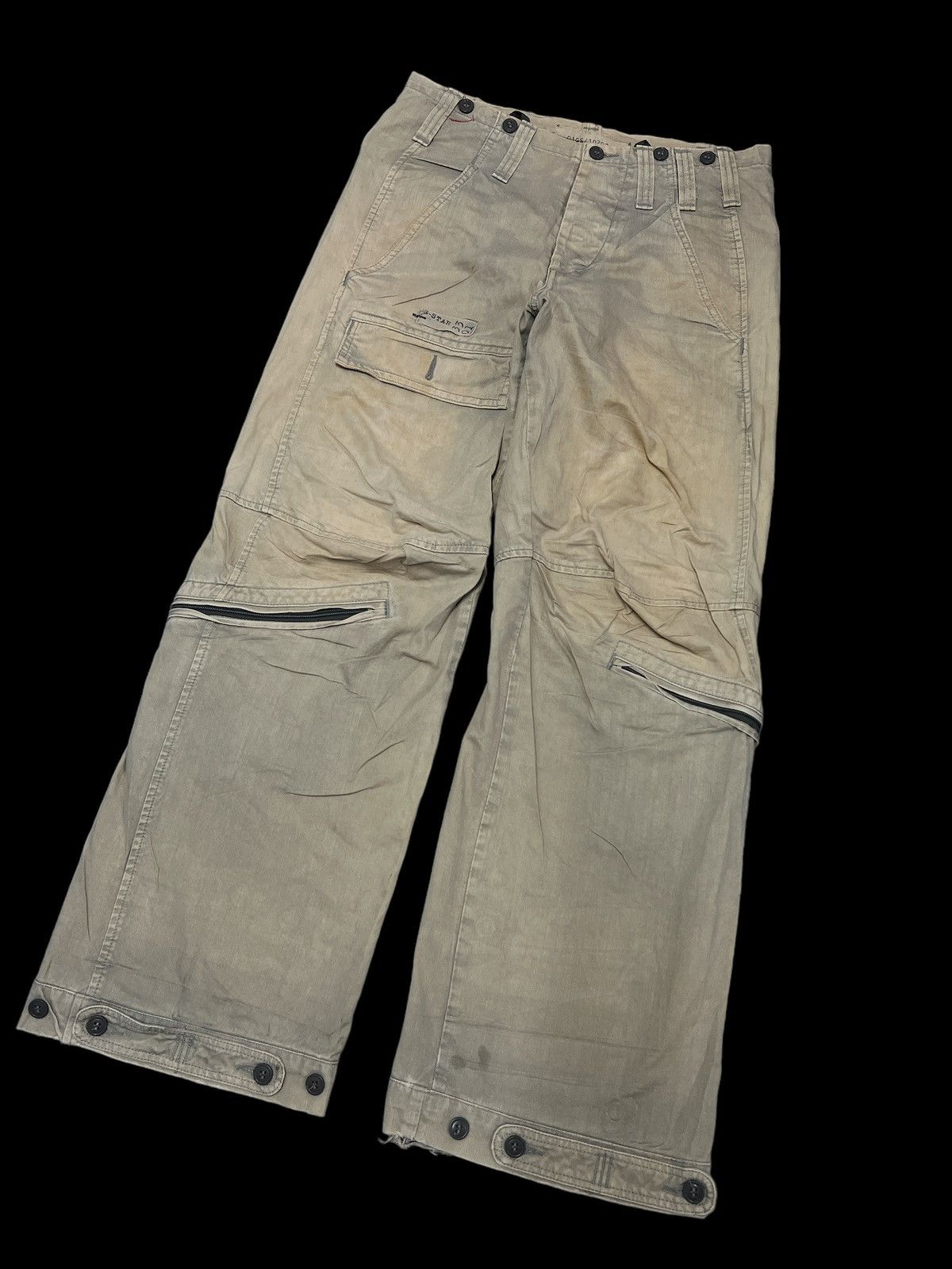 Japanese Brand × Vintage BAGGY🔥THRASHED G STAR RAW SUN FADED PANT Size US 30 / EU 46 - 5 Thumbnail