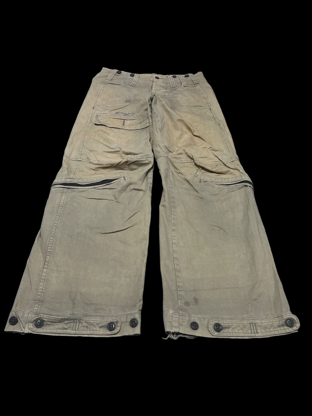 Japanese Brand × Vintage BAGGY🔥THRASHED G STAR RAW SUN FADED PANT Size US 30 / EU 46 - 4 Thumbnail