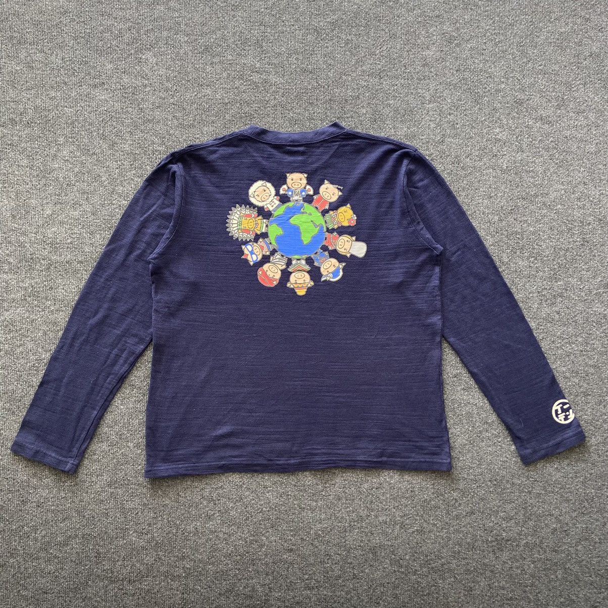 Japanese Anime Style Backprint Design Long Sleeve Tshirt