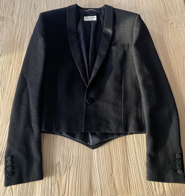 Saint Laurent Paris SS13 1of1 Glitter Tuxedo Jacket | Grailed