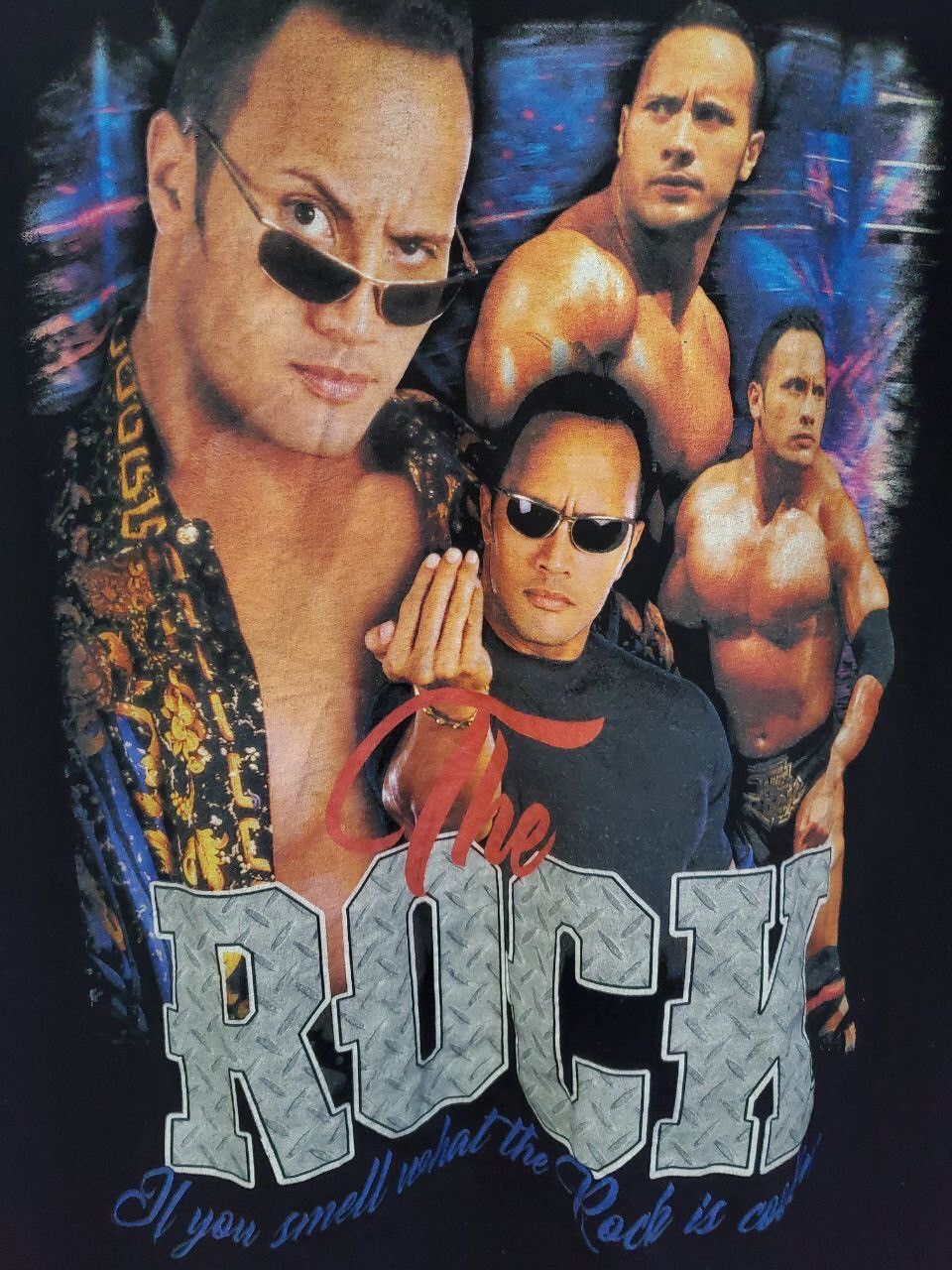 Band Tees × Vintage × WWE Vintage The Rock Dwayne Johnson WWE Wrestling Vintage Shirt Size US XXL / EU 58 / 5 - 3 Thumbnail