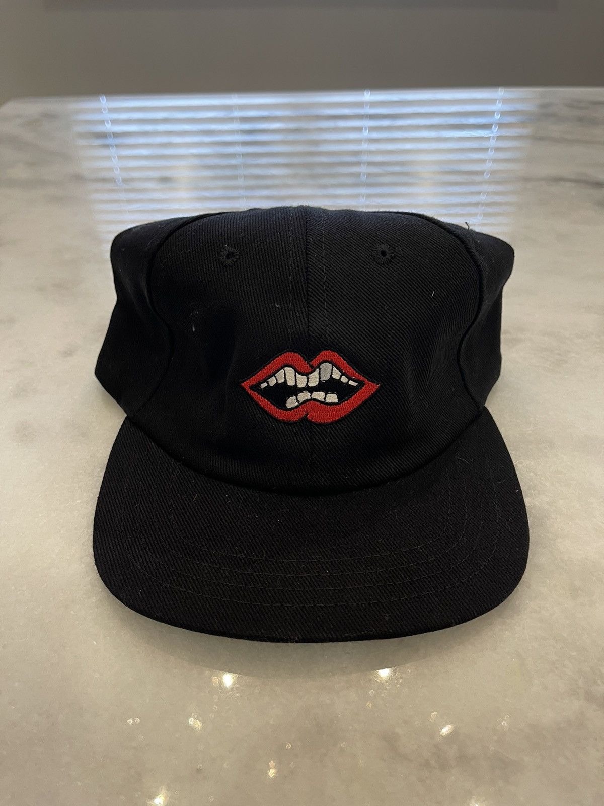 Chrome Hearts Chrome Hearts Matty Boy Chomper Leather Strap Lips Black