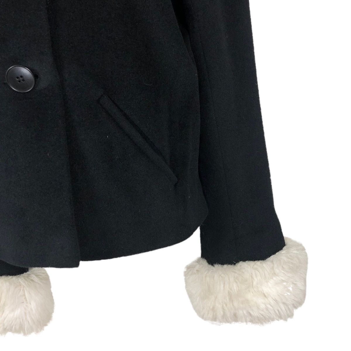 agnes b. Vintage Agnes B Paris Wool Short Coat Furs Size XS / US 0-2 / IT 36-38 - 6 Thumbnail