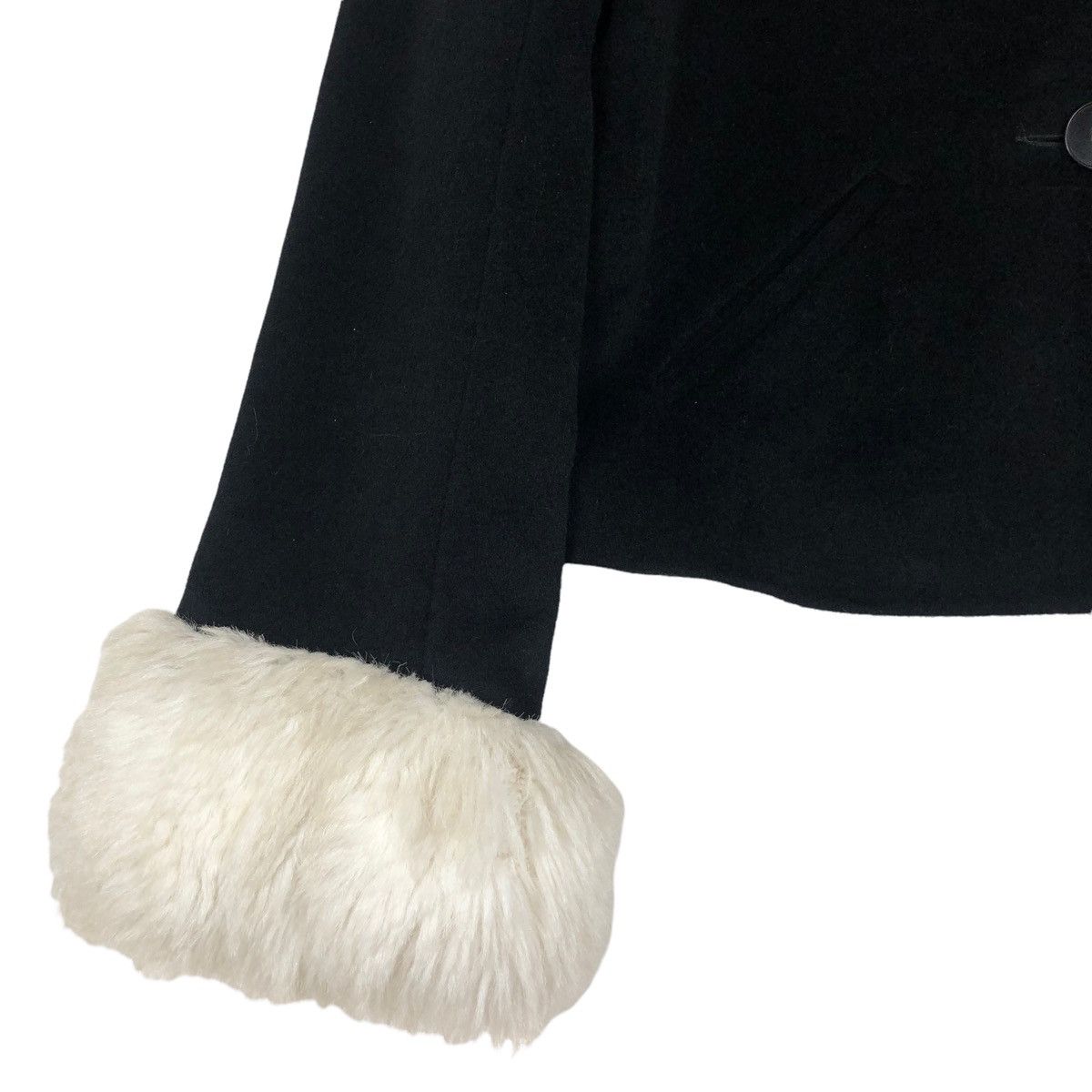 agnes b. Vintage Agnes B Paris Wool Short Coat Furs Size XS / US 0-2 / IT 36-38 - 7 Thumbnail