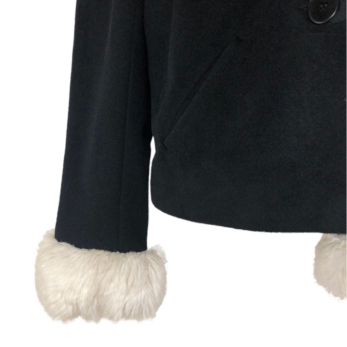 agnes b. Vintage Agnes B Paris Wool Short Coat Furs Size XS / US 0-2 / IT 36-38 - 5 Thumbnail