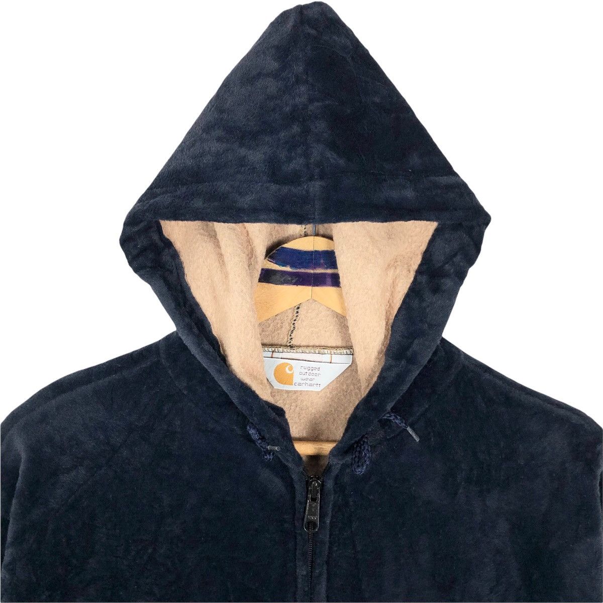 Carhartt Vintage Carhartt Velvet Hoodie Zip Up Sweater Size US L / EU 52-54 / 3 - 8 Thumbnail