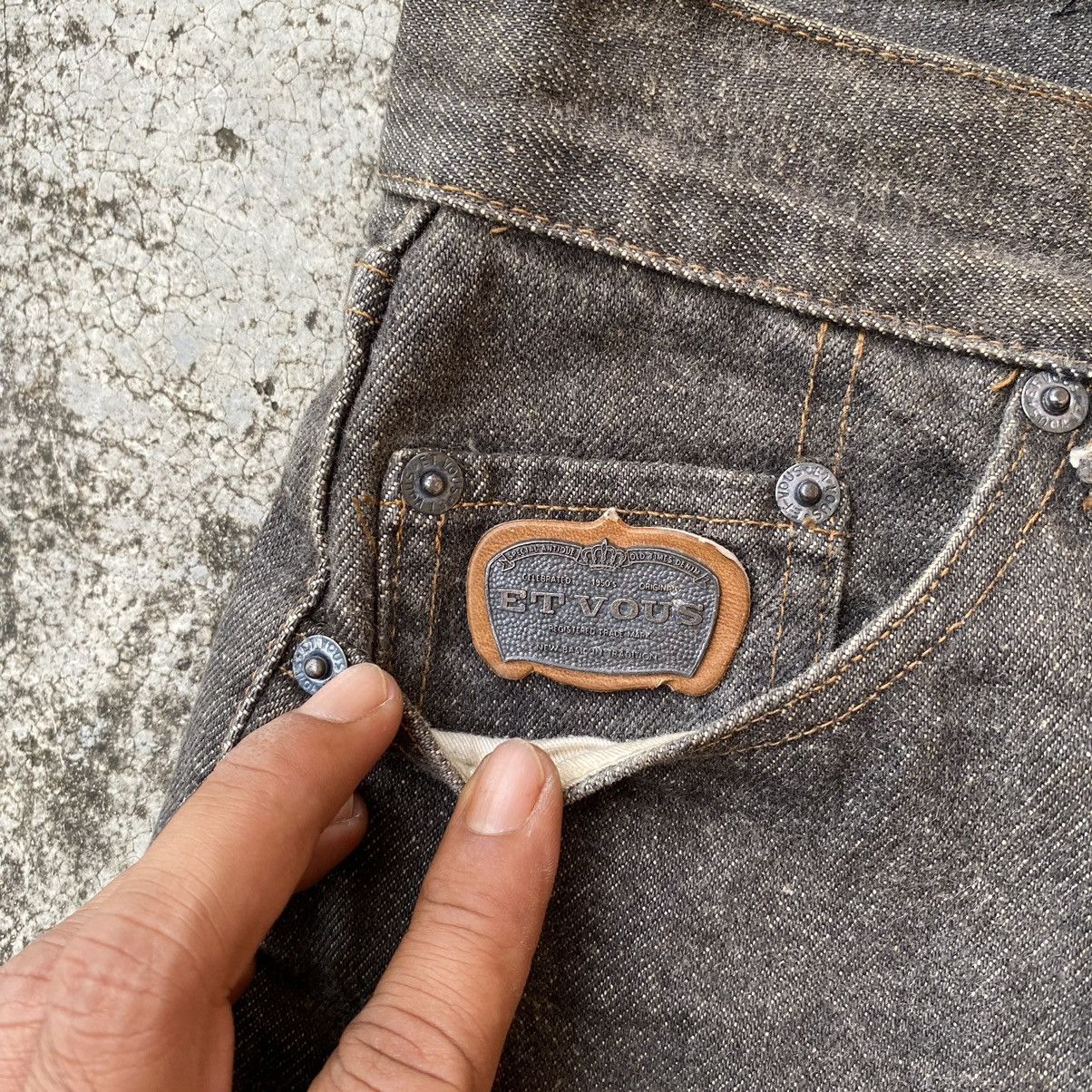 Designer × Vintage Vintage France Et Vous Faded Black Denim Jeans Size US 26 / EU 42 - 12 Thumbnail