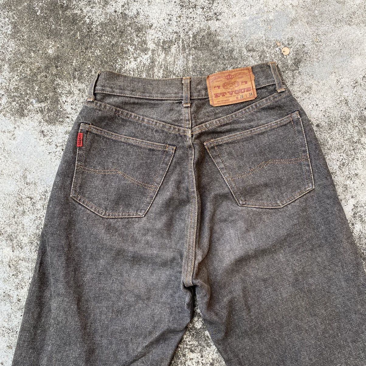 Designer × Vintage Vintage France Et Vous Faded Black Denim Jeans Size US 26 / EU 42 - 8 Thumbnail