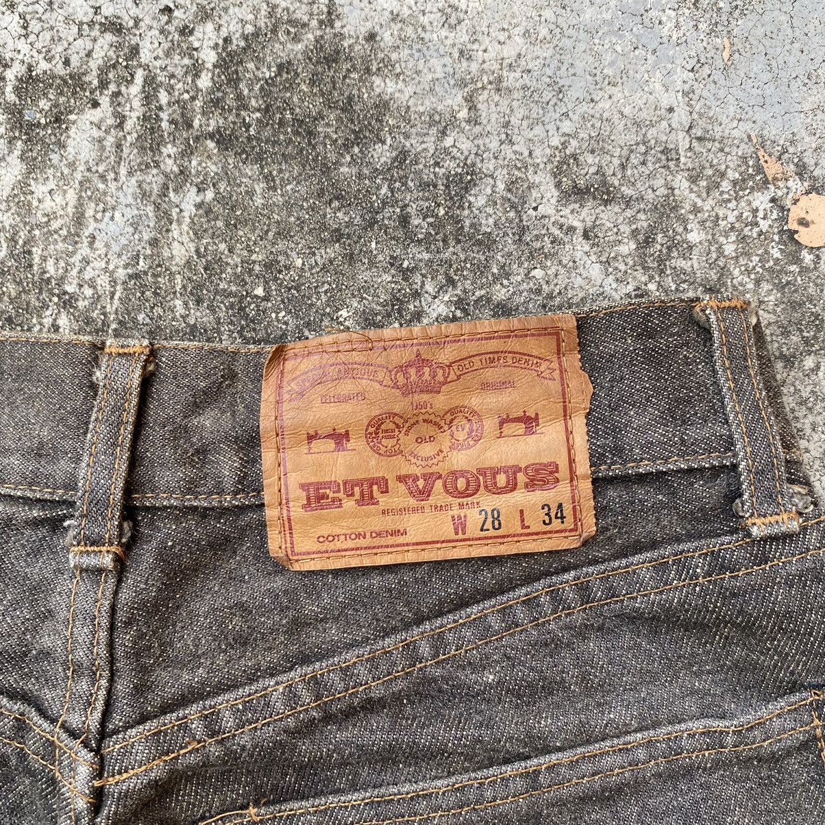 Designer × Vintage Vintage France Et Vous Faded Black Denim Jeans Size US 26 / EU 42 - 10 Thumbnail