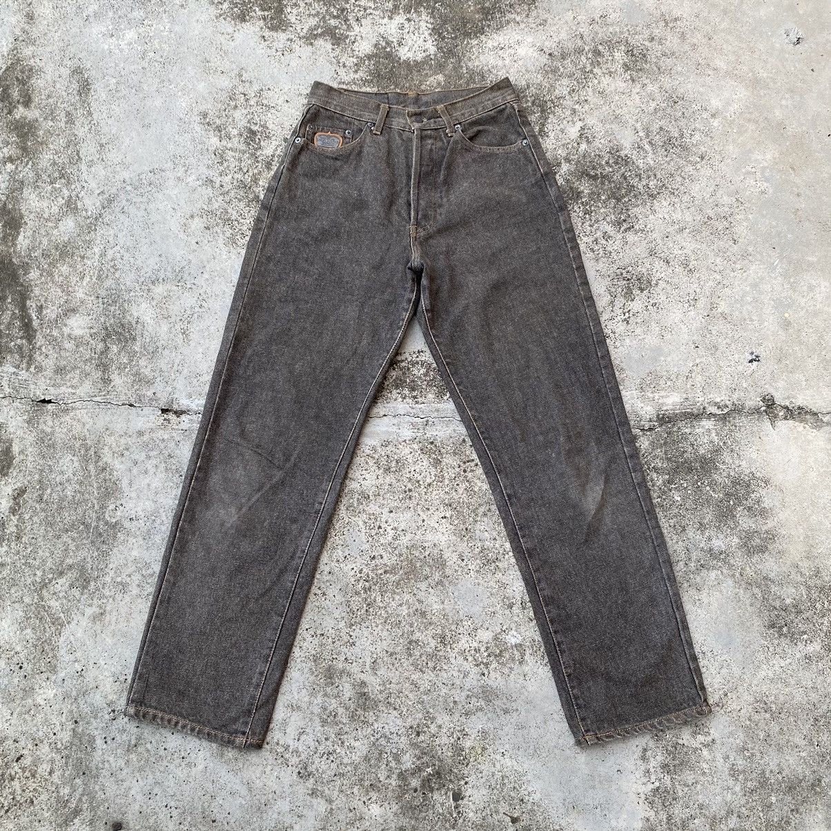 image of Vintage France Et Vous Faded Black Denim Jeans, Men's (Size 26)
