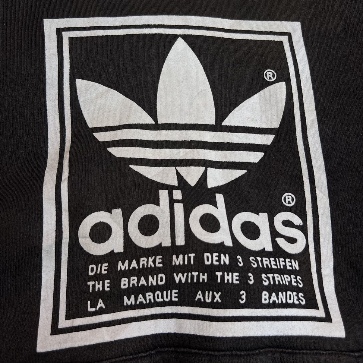 Adidas × Vintage Vintage 90’s Adidas Big Logo Mirror Print Pullover Hoodie Size US XL / EU 56 / 4 - 2 Thumbnail