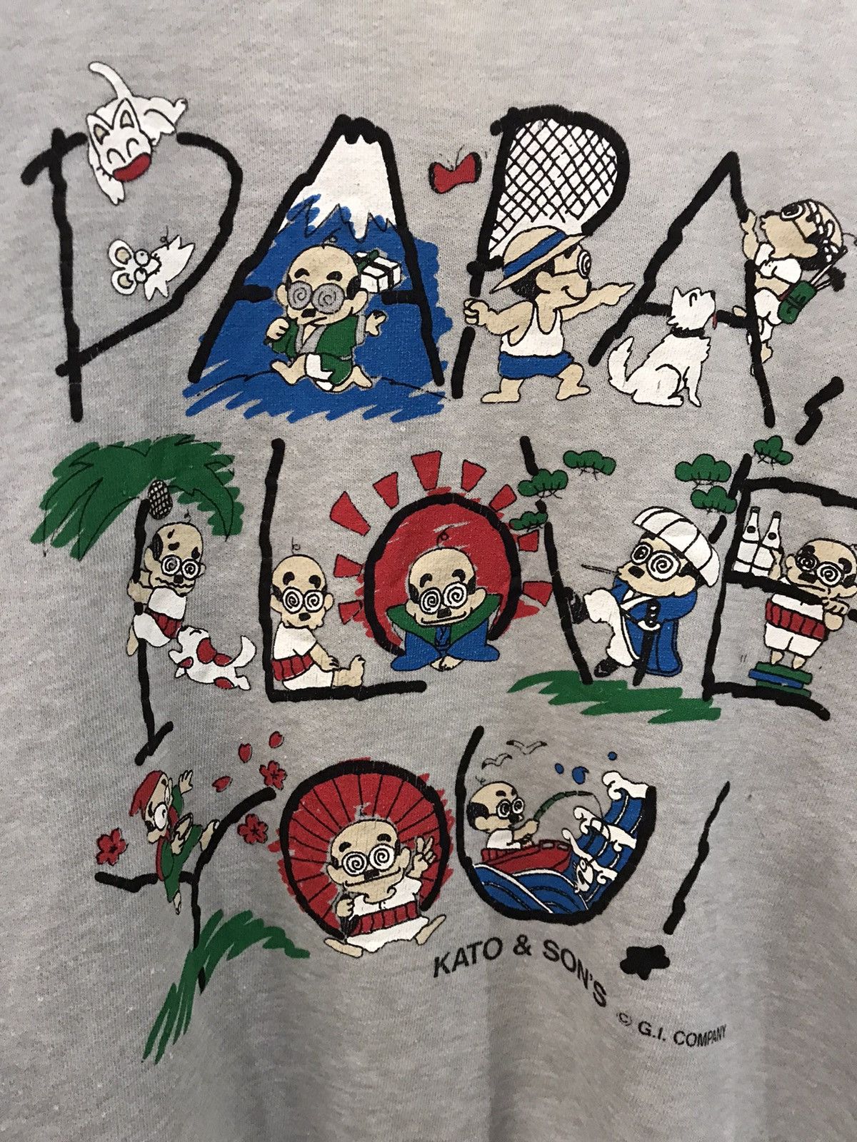 Vintage Vintage Kato & Sons “PAPA LOVE YOU” Sweatshirt Size US L / EU 52-54 / 3 - 2 Thumbnail