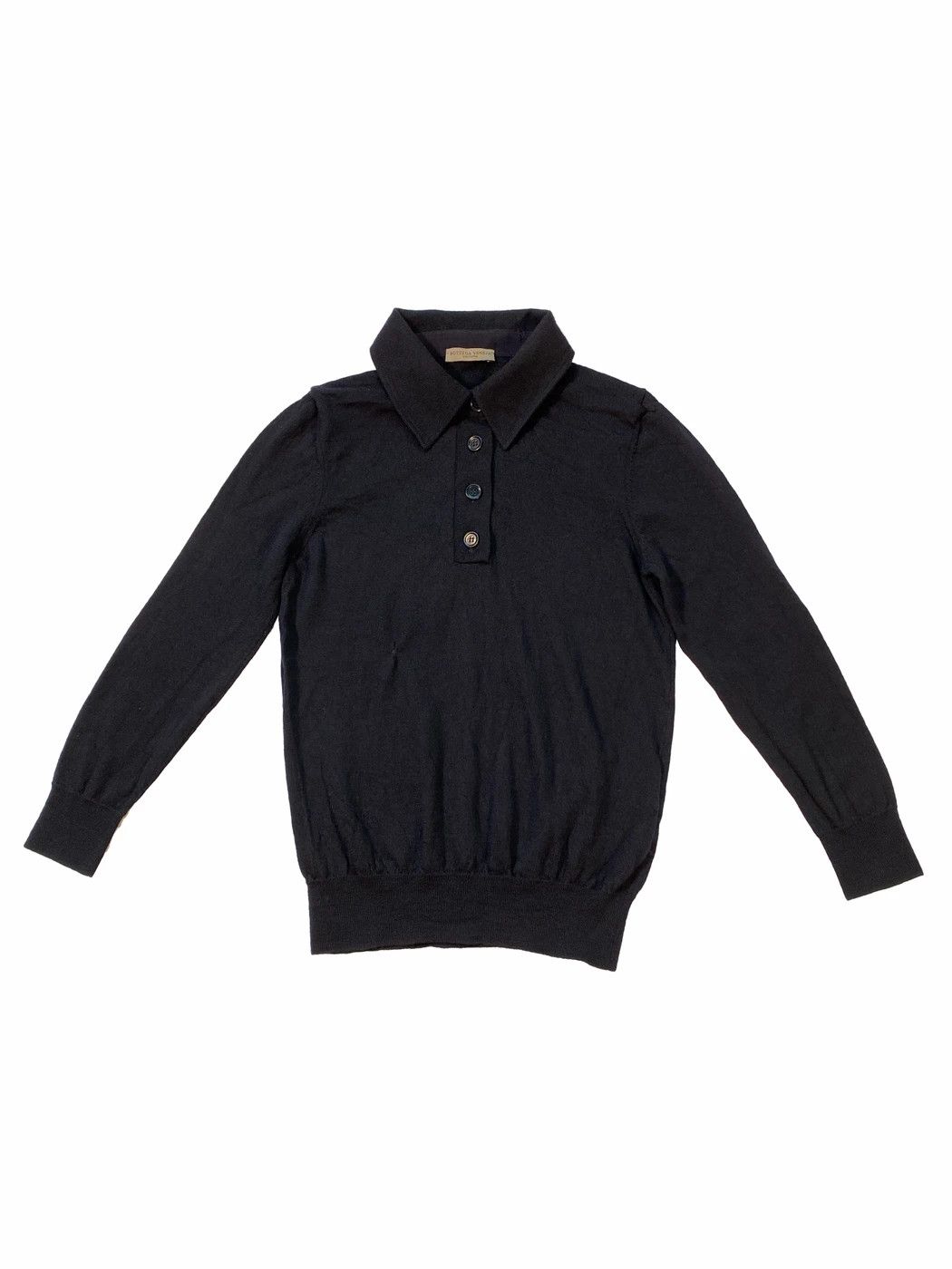 Bottega Veneta ⚡️QUICK SALE⚡️Bottega Veneta Black Polo Long-sleeved Top Size XS / US 0-2 / IT 36-38 - 1 Thumbnail