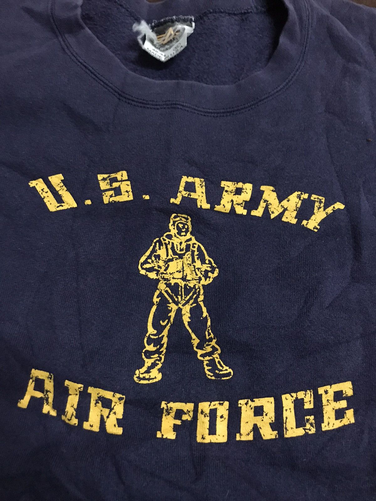 Alpha Industries × Vintage Vintage alpha u.s army Air Force crewneck Size US XL / EU 56 / 4 - 3 Thumbnail