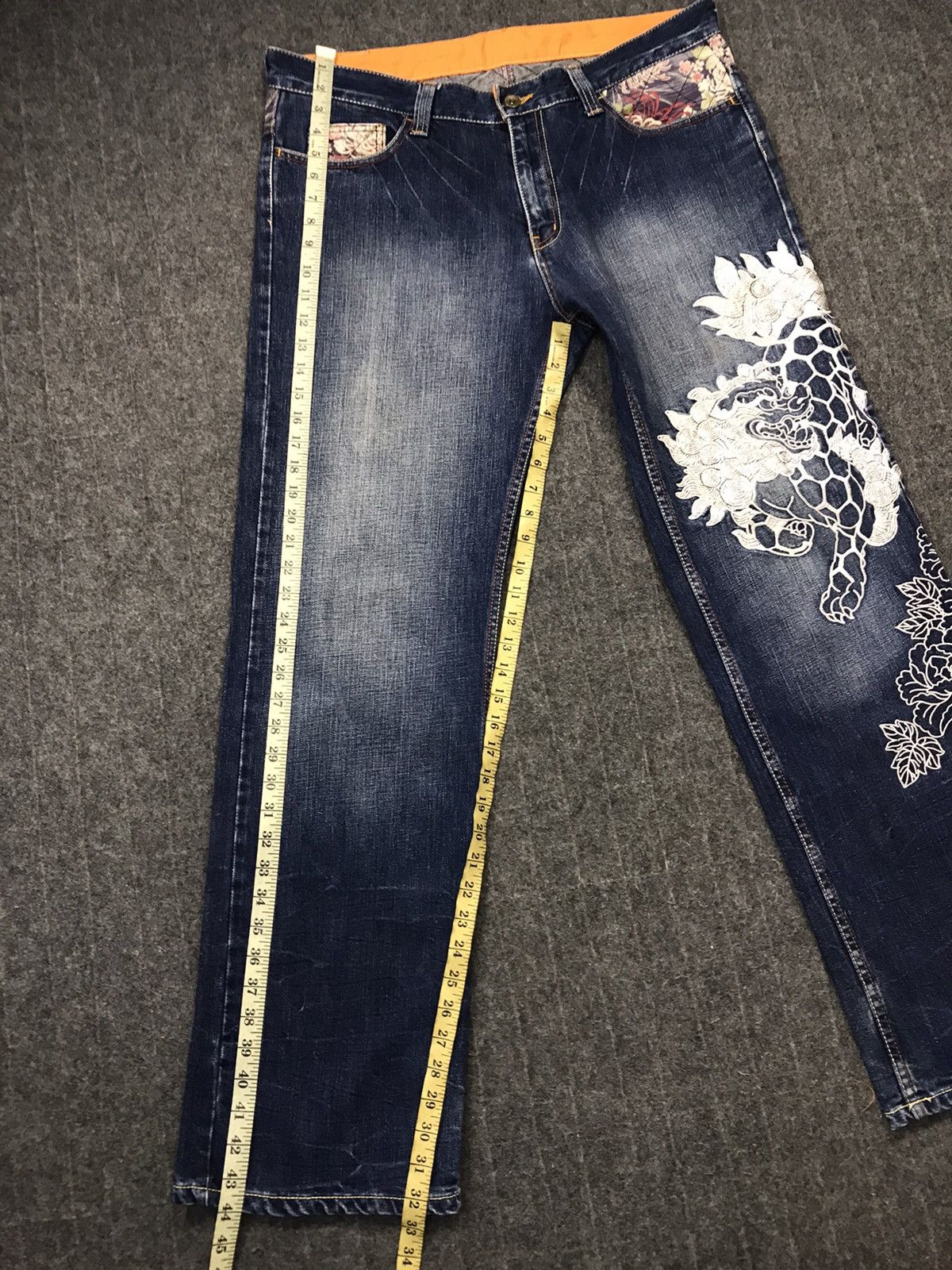 Japanese Brand × Vintage Vintage JapaneseBrand Embroidery Lion Denim Jeans Size US 38 / EU 54 - 18 Thumbnail