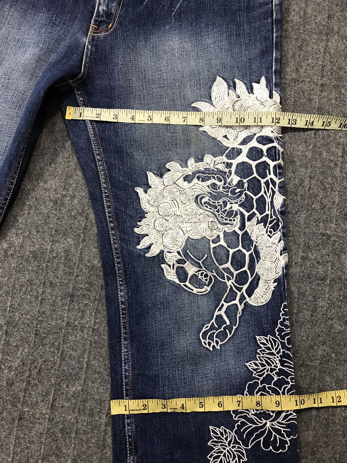 Japanese Brand × Vintage Vintage JapaneseBrand Embroidery Lion Denim Jeans Size US 38 / EU 54 - 17 Thumbnail