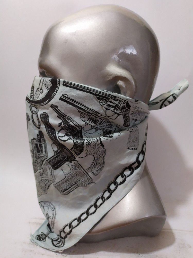 Japanese Brand Fumiya Japan Gun Devil Skull Handkerchief Headband Size ONE SIZE - 2 Thumbnail