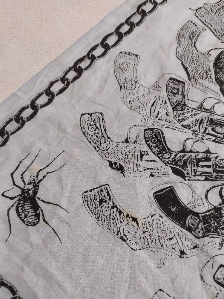 Japanese Brand Fumiya Japan Gun Devil Skull Handkerchief Headband Size ONE SIZE - 12 Thumbnail