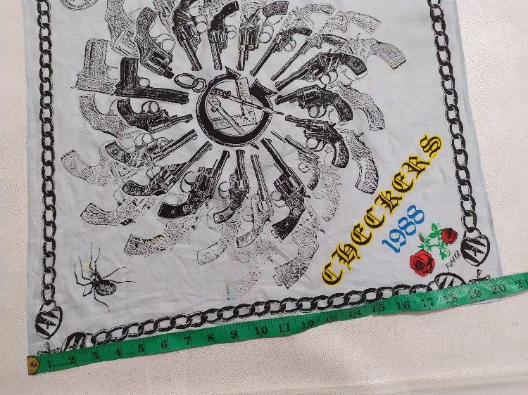 Japanese Brand Fumiya Japan Gun Devil Skull Handkerchief Headband Size ONE SIZE - 11 Thumbnail