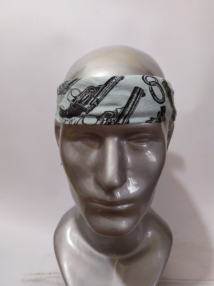 Japanese Brand Fumiya Japan Gun Devil Skull Handkerchief Headband Size ONE SIZE - 3 Thumbnail