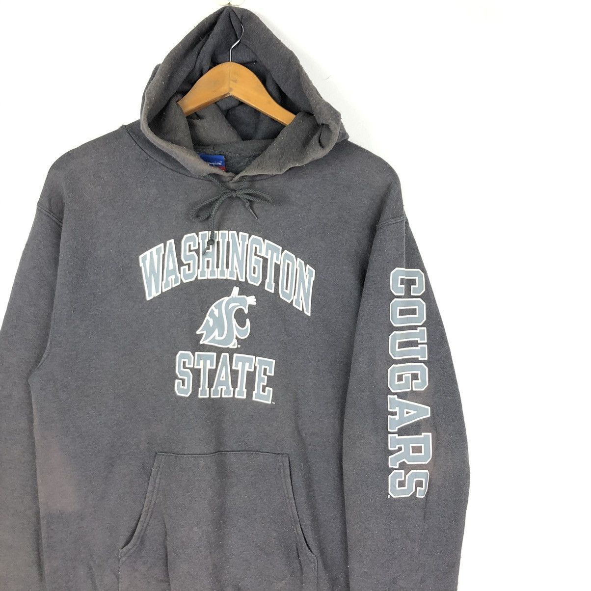 Champion × Vintage Vintage Champion Washington Reverse Weave faded Hoodie Size US M / EU 48-50 / 2 - 2 Thumbnail